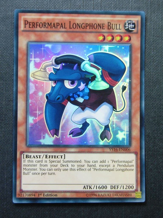 Performapal Longphone Bull YS16 Super Rare - 1st ed - Yugioh Cards #16E
