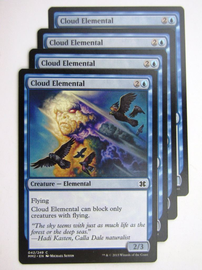 MTG MODERN MASTERS TWO: CLOUD ELEMENTAL x4 # 28B54