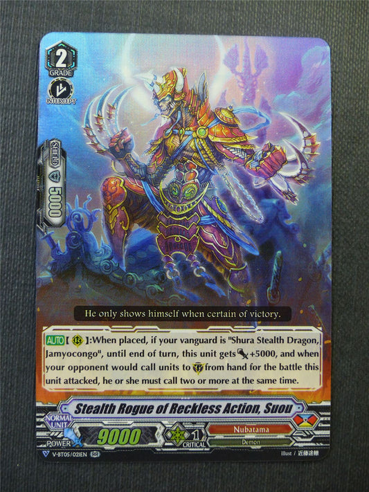 Stealth Rogue of Reckless Action Suou V-BT05 RR - Vanguard Cards #ZN