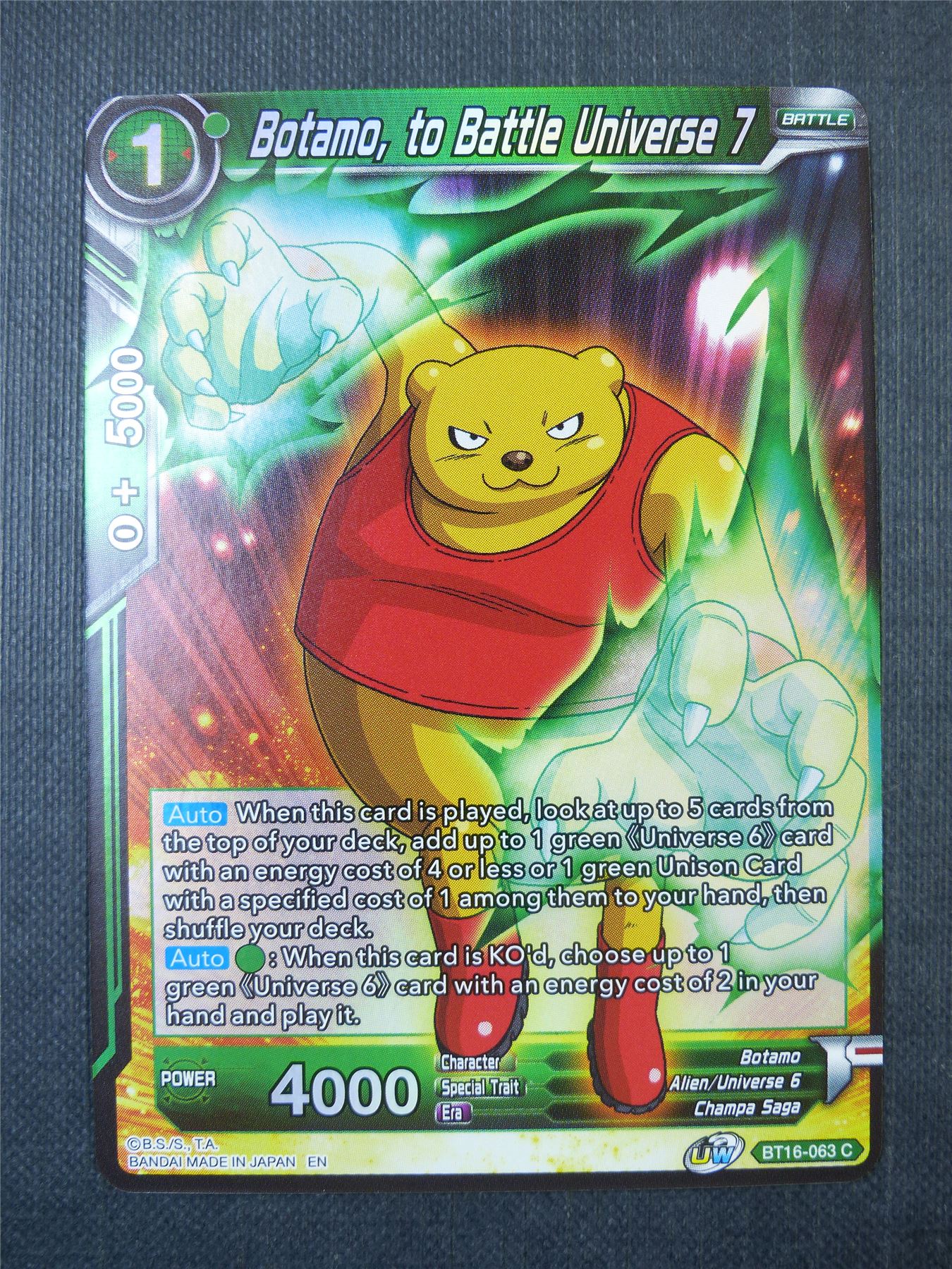 Botamo to Battle Universe 7 Foil - Dragon Ball Super Card #46