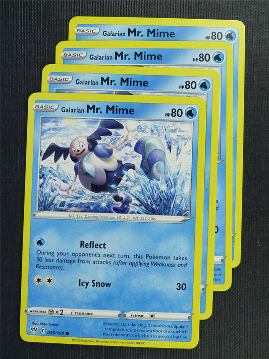 Galarian Mr. Mime 035/189 x4  - DAA - Pokemon Card #3FR