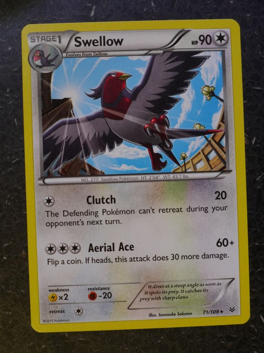 Pokemon Cards: SWELLOW 71/108 RARE # 5J56