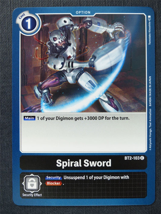 Spiral Sword BT2-103 C - Digimon Cards #SK