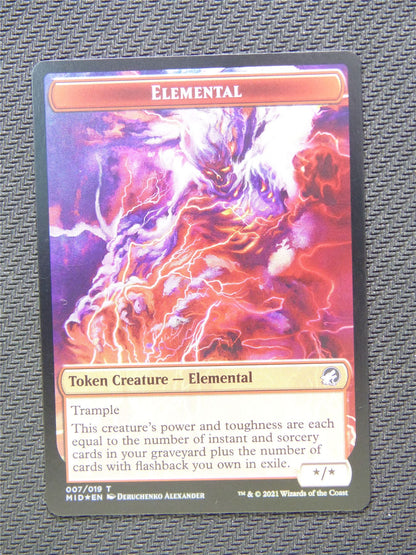 Elemental and Zombie Foil Token - Innistrad - Mtg Card #3GZ