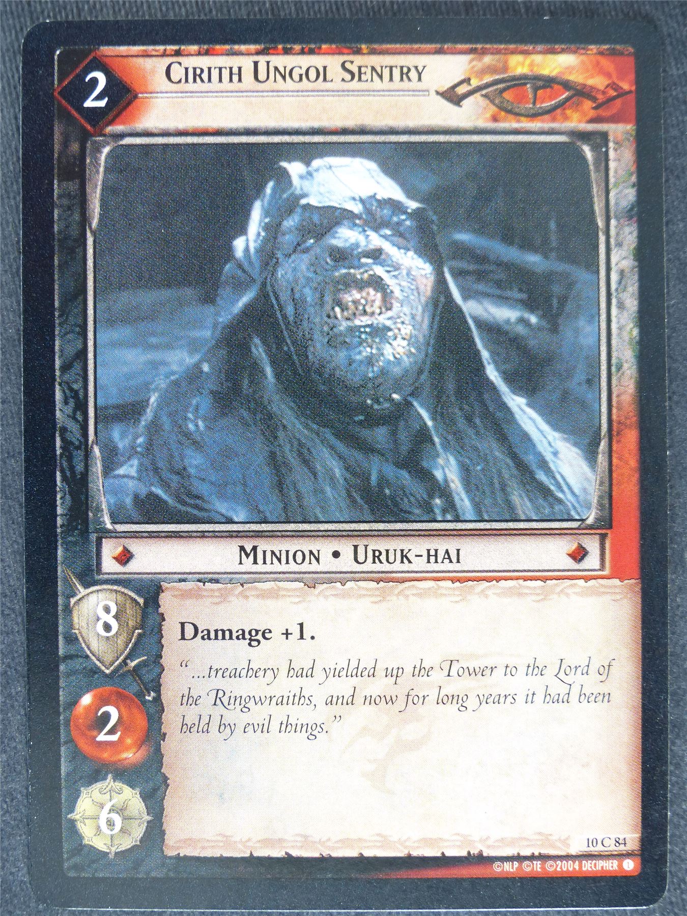 Cirth Ungol Sentry 10 C 84 - played - LotR Cards #YF