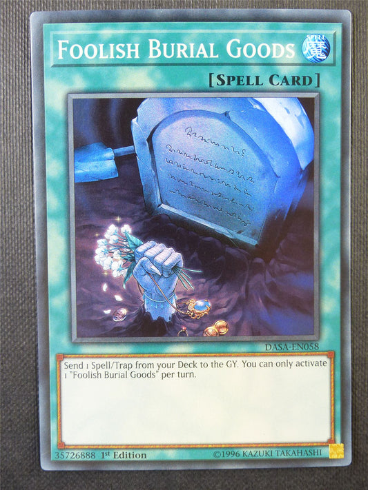 Foolish Burial DASA Super Rare - 1st ed Yugioh Card #6V1