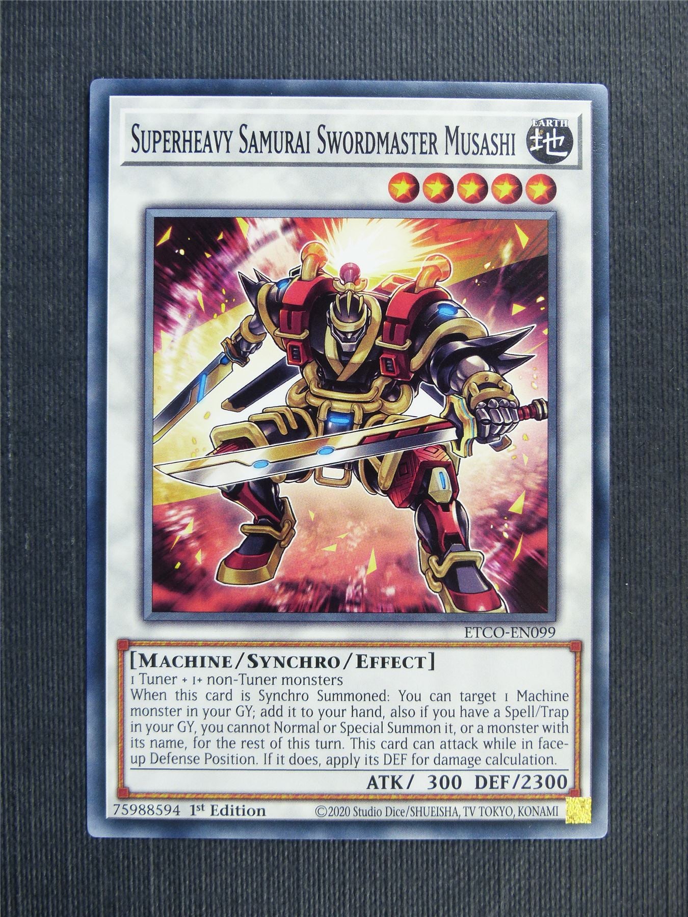 Superheavy Samurai Swordmaster Musashi - ETCO - 1st ed Yugioh Card