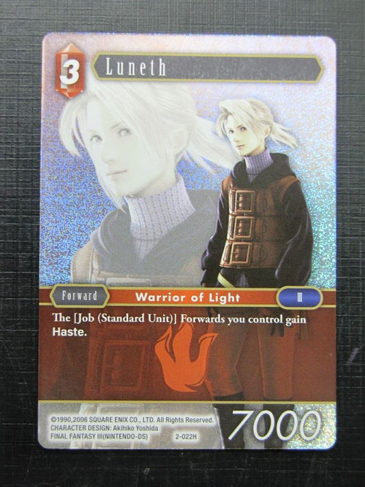 Final Fantasy Cards: LUNETH 2-022H FOIL # 28B47