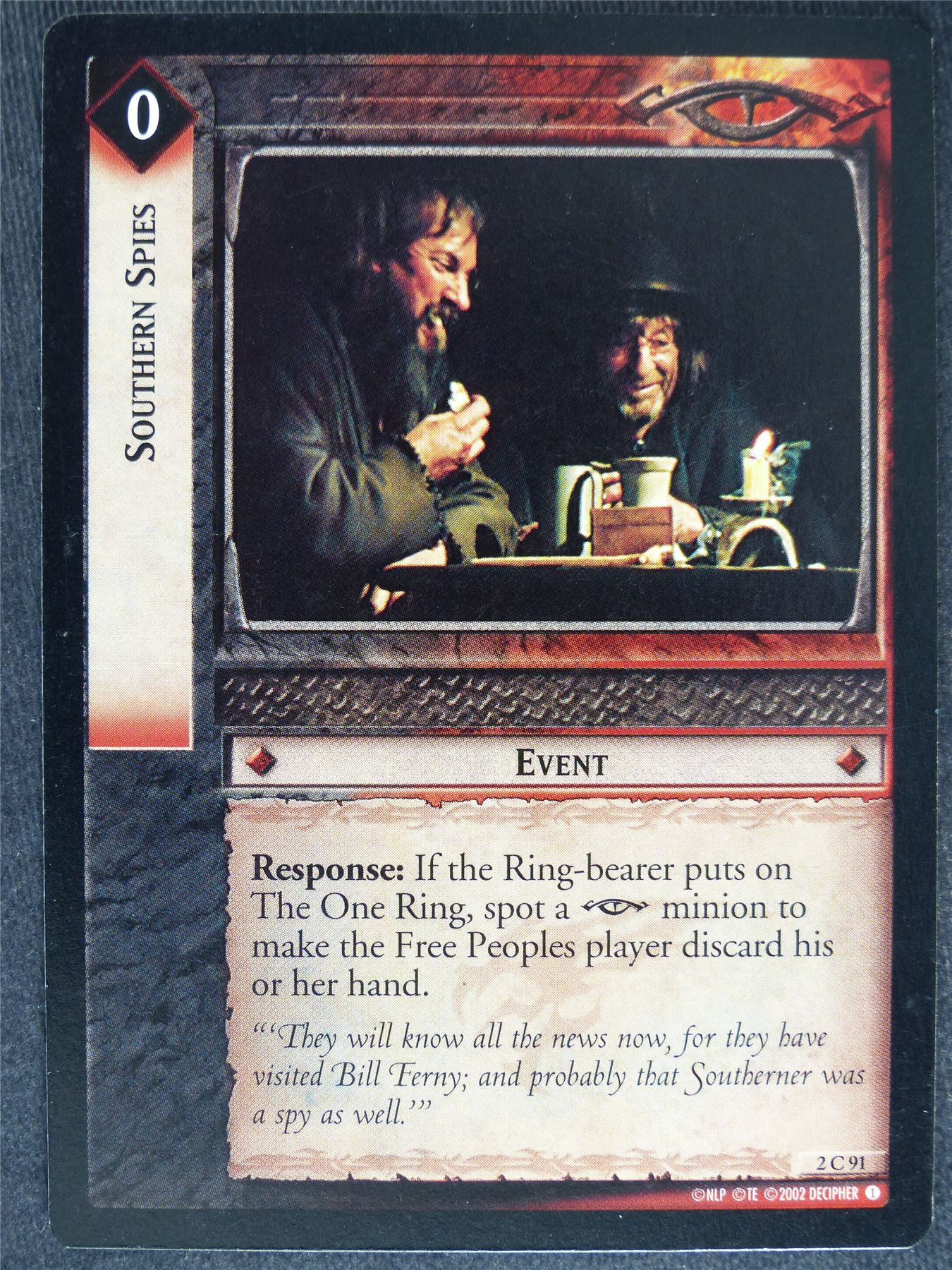 Southern Spies 2 C 91 - played - LotR Cards #X7