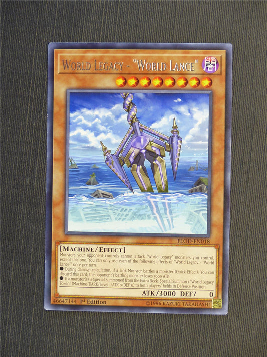 World Legacy - World Lance FLOD Rare - 1st ed - Yugioh Cards #5H8