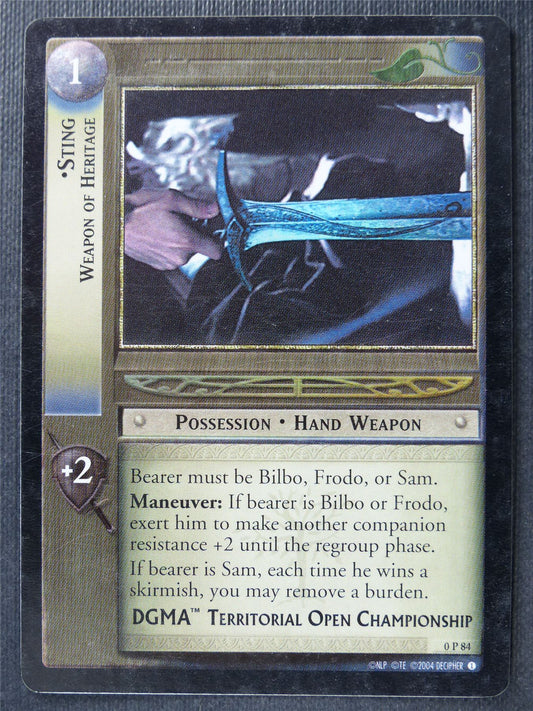 Sting Weapon of Heritage 0 P 84 Foil Promo - LotR Card #3NJ