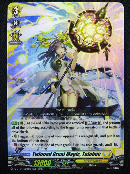 Twinned Great Magic Totohne D-BT04 RR - Vanguard Card #ZE