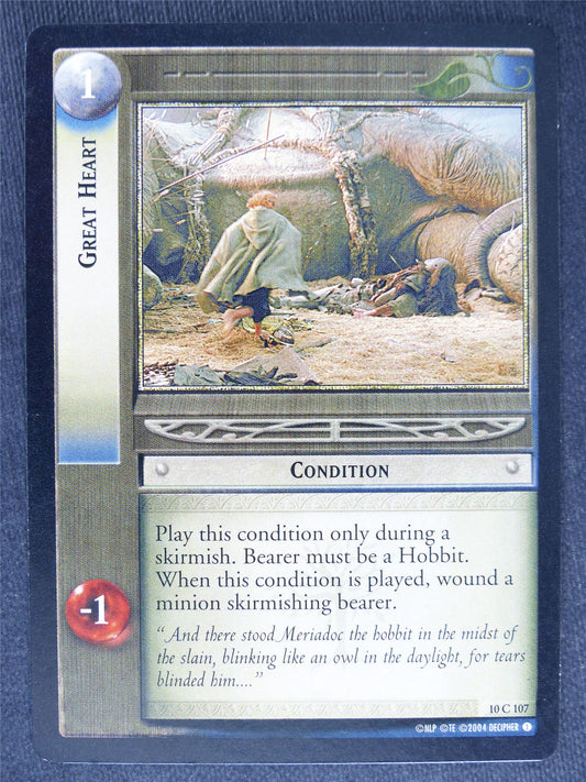 Great Heart 10 C 107 - played - LotR Cards #PW