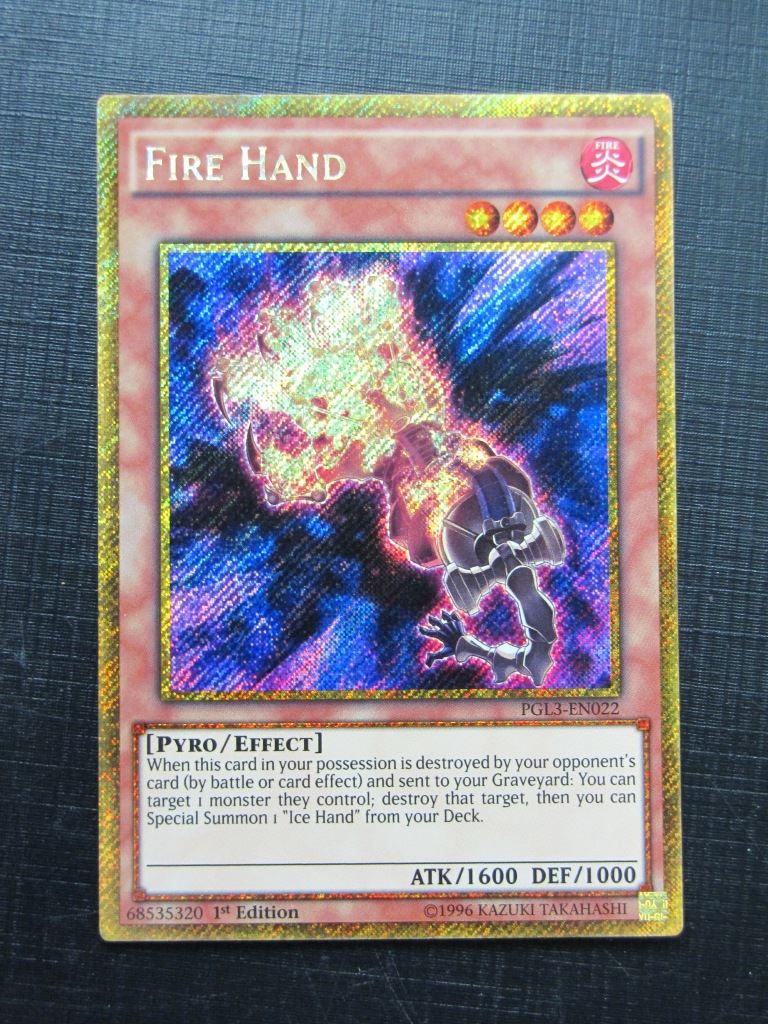 Yugioh Cards: FIRE HAND PGL3 GOLD RARE # 28F29