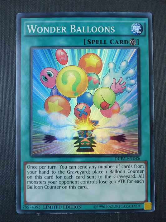 Wonder Balloons DUEA Super Rare - lim ed Yugioh Card #9E8