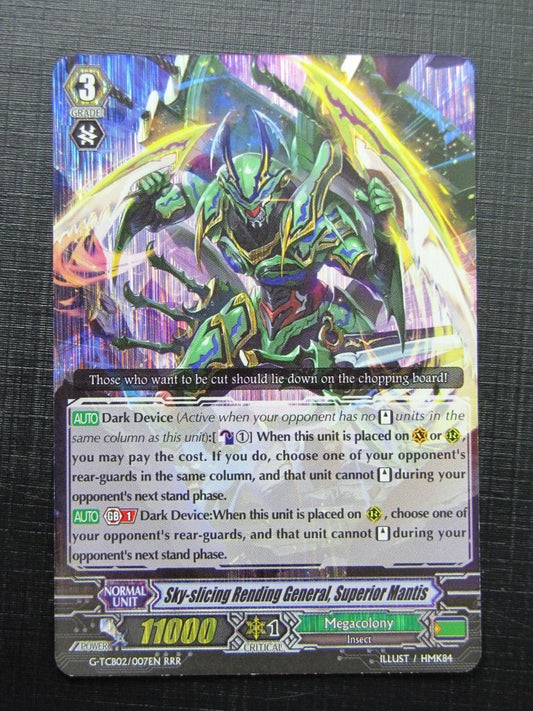 Vanguard Cards: SKY-SLICING RENDING GENERAL, SUPERIOR MANTIS G-TCB02 RRR # 18B59