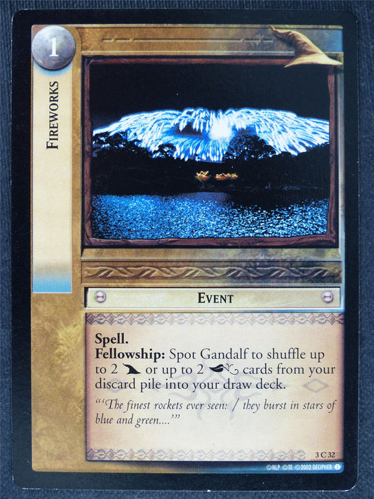 Fireworks 3 C 32 - played - LotR cards #DV