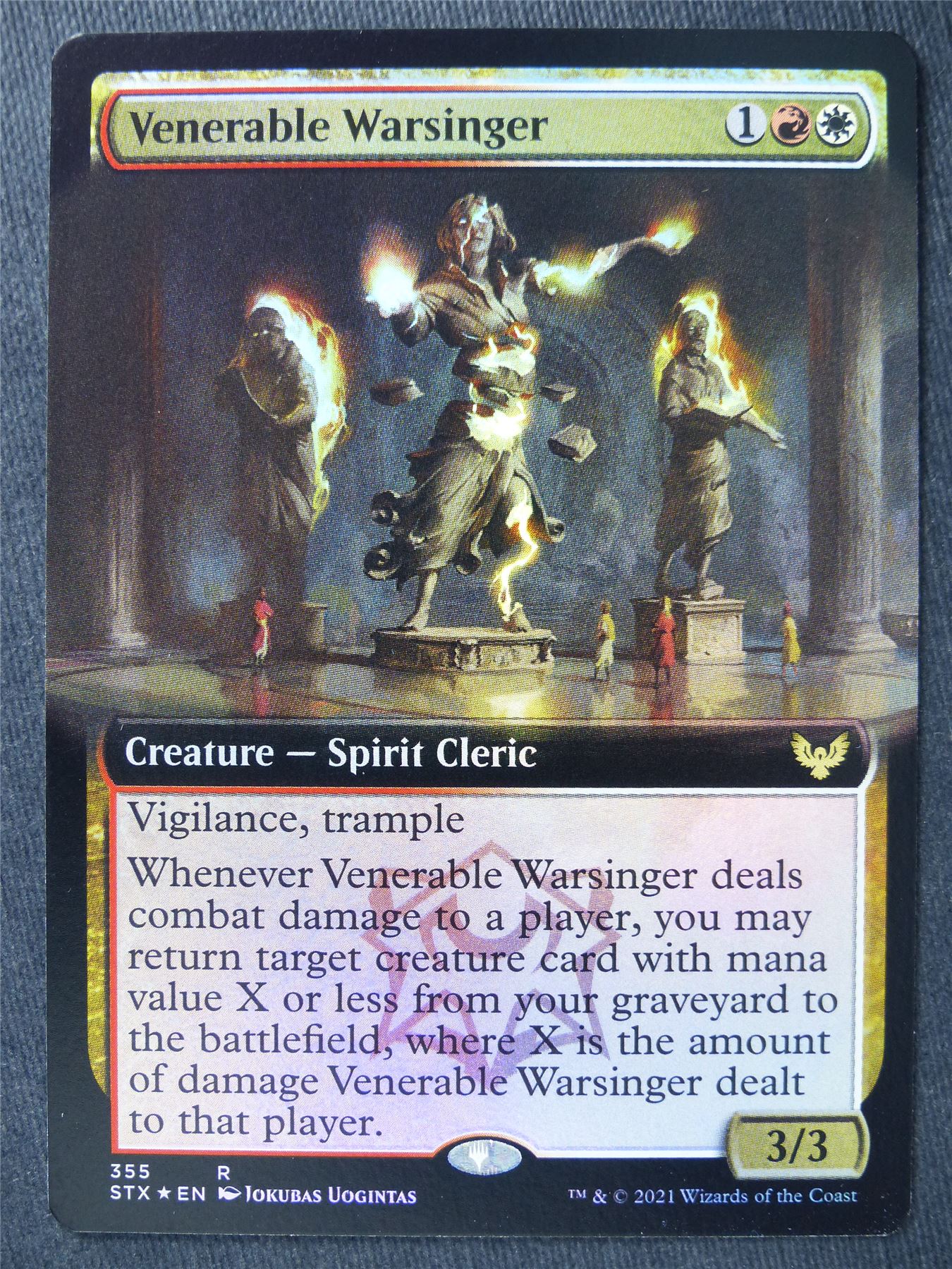 Venerable Warsinger Extended Art Foil - Mtg Magic Cards #KB