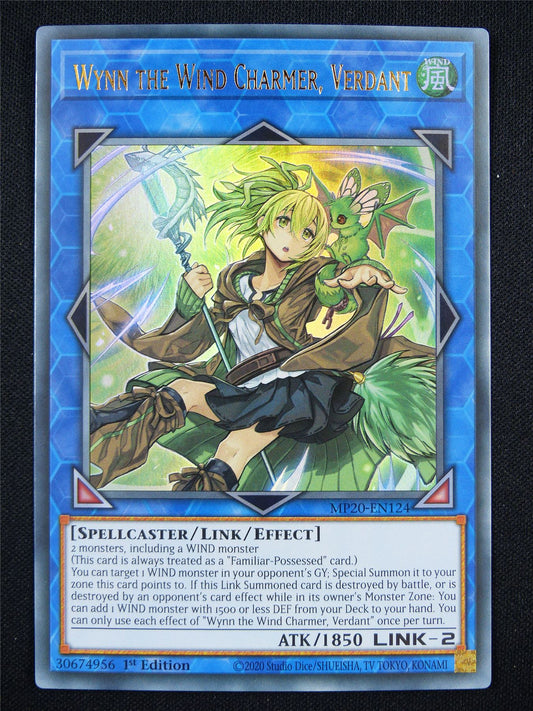 Wynn the Wind Charmer Verdant MP20 Ultra Rare - 1st ed Yugioh Card #157