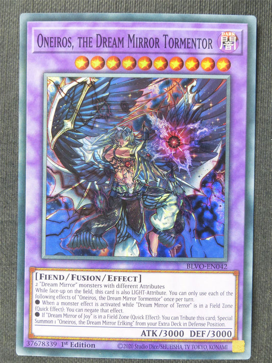 Oneiros The Dream Mirror Tormentor BLVO Super Rare - 1st ed Yugioh Cards #38S