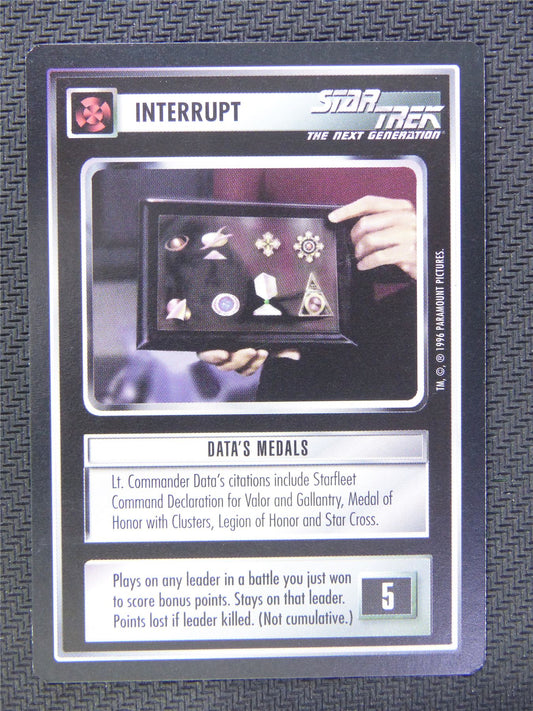 Interrupt Datas Medals - Star Trek CCG Next Gen #540