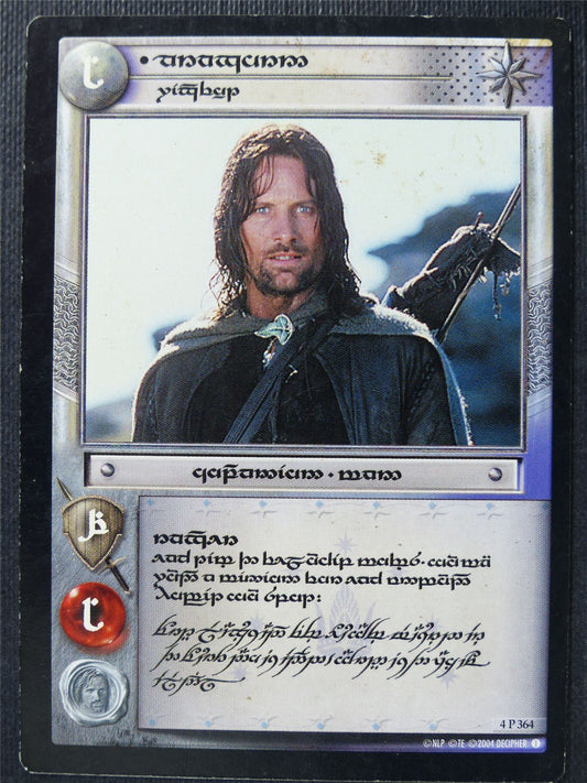 Aragorn Wingfoot 4 P 364 - Elvish LotR Card #3NO