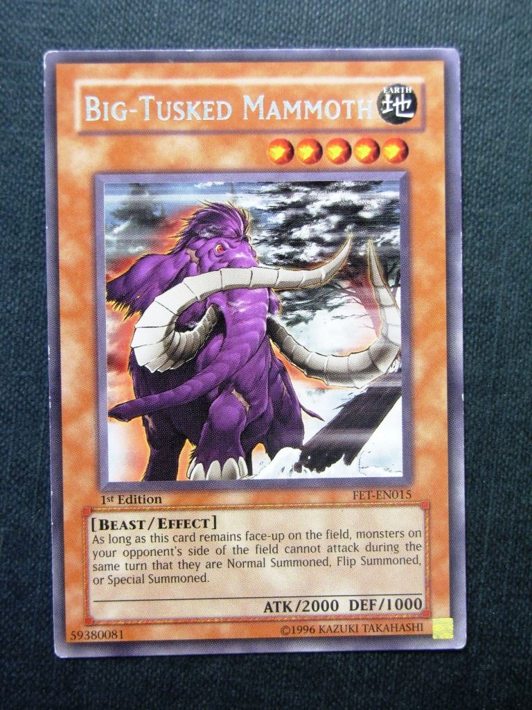 Big-Tusked Mammoth FET Rare - 1st ed - Yugioh Cards #1IG