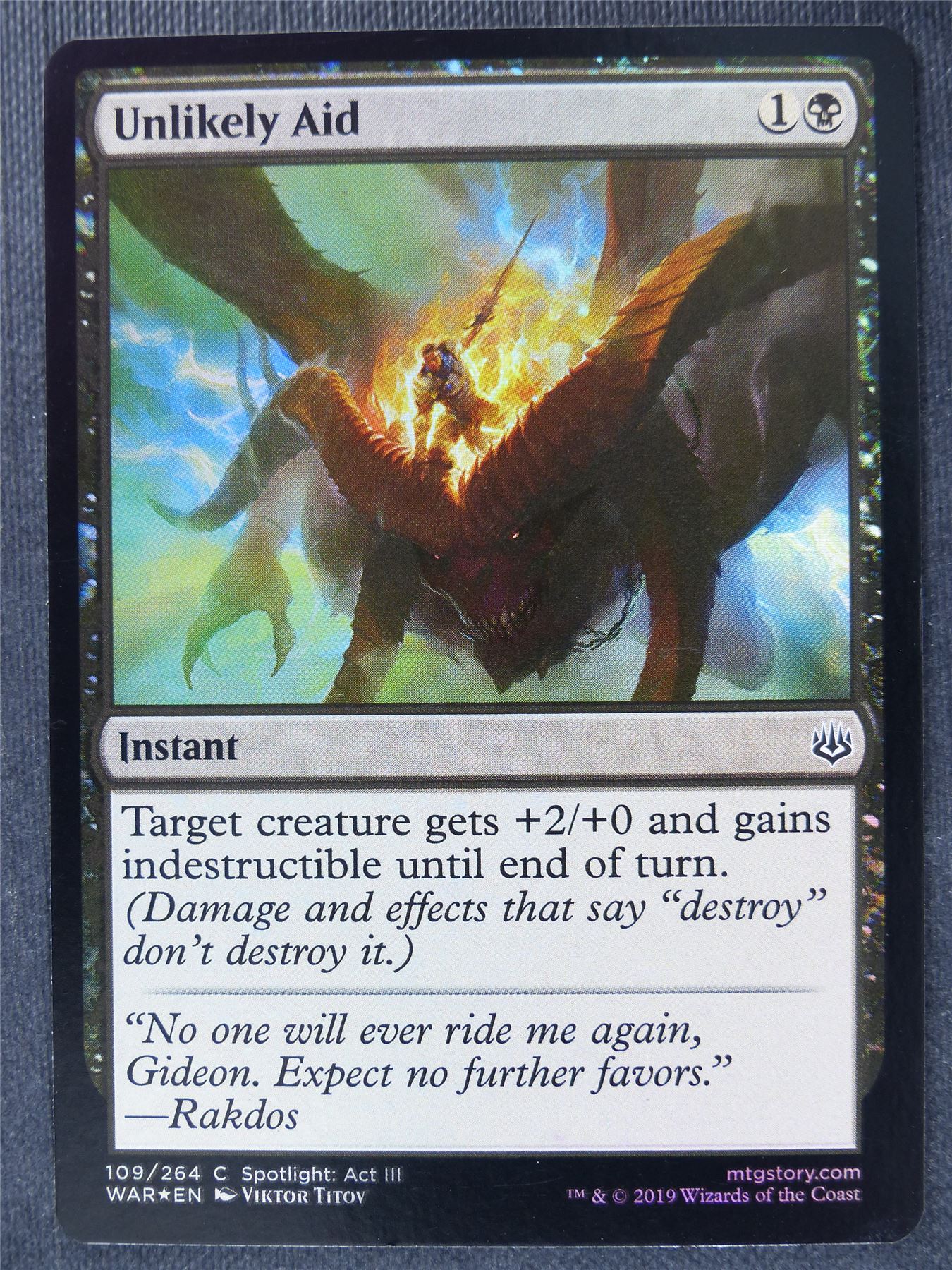 Unlikely Aid Foil - Mtg Magic Cards #1X2