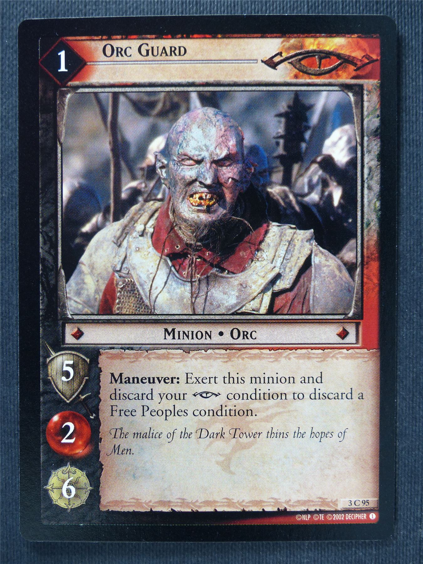 Orc Guard 3 C 95 - LotR Cards #3PM