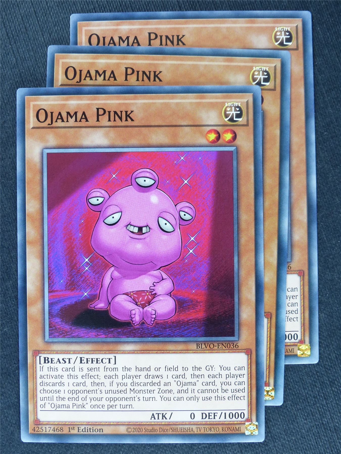 Ojama Pink x3 - Yugioh Cards #X5