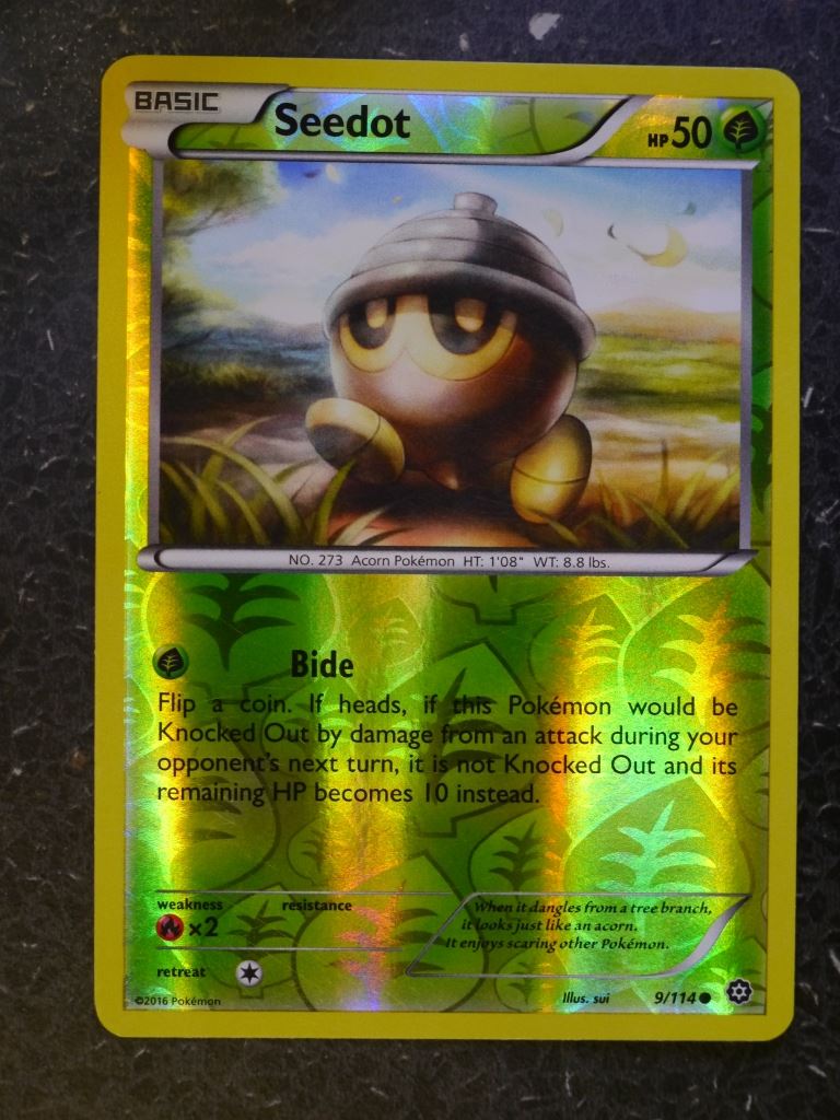 Pokemon Cards: SEEDOT 9/114 REVERSE HOLLOW # 5H72