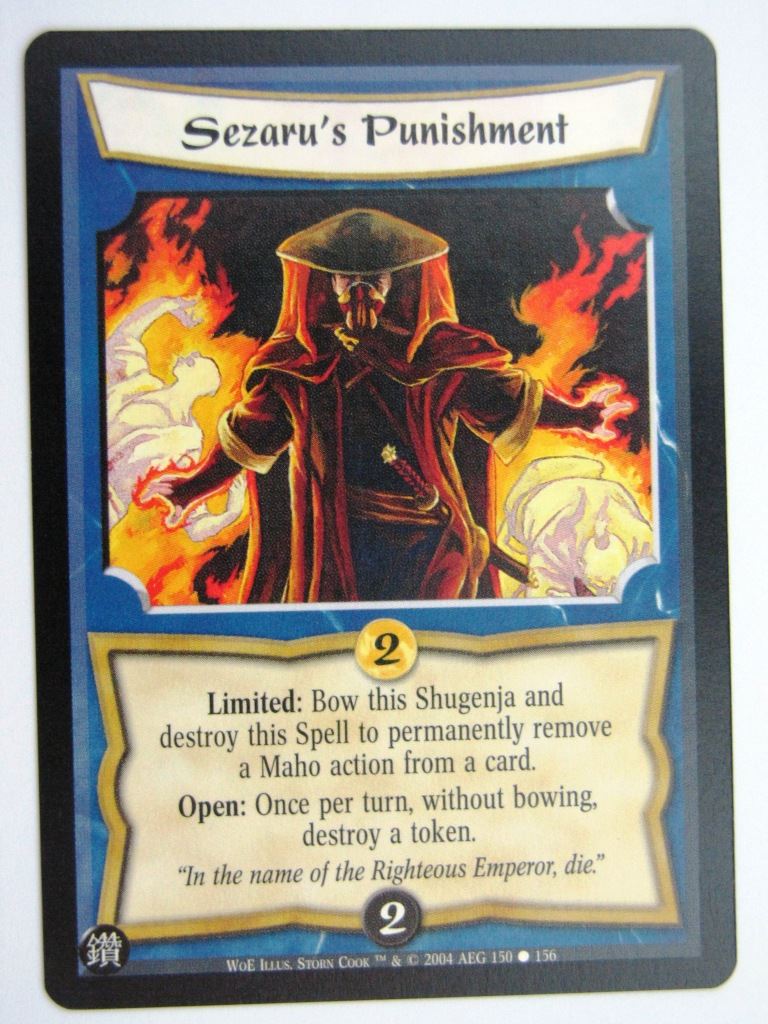 Vintage L5R Cards: SEZARU'S PUNISHMENT # 27E84