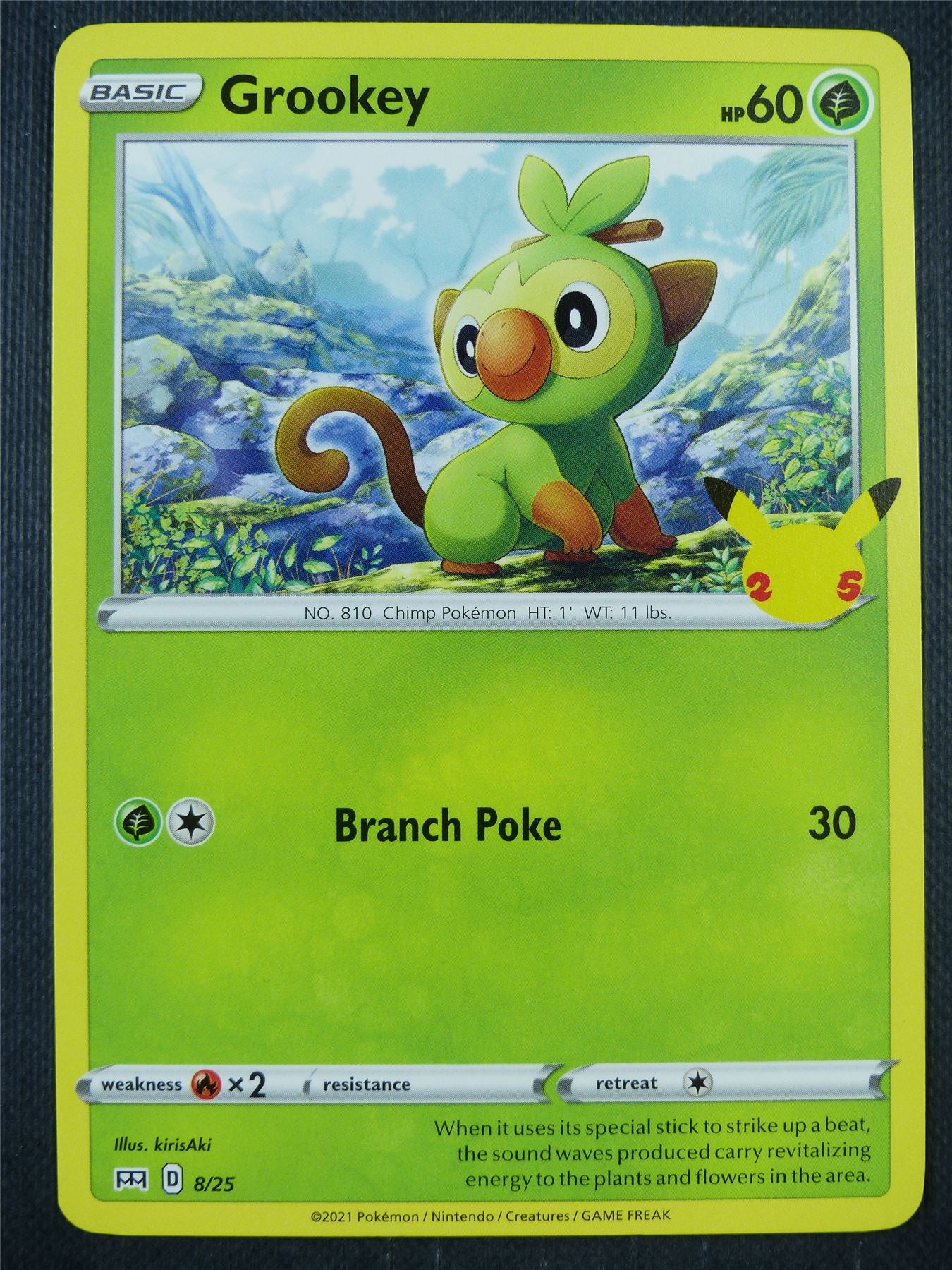 Grookey 8/25 - Pokemon Card #8X0
