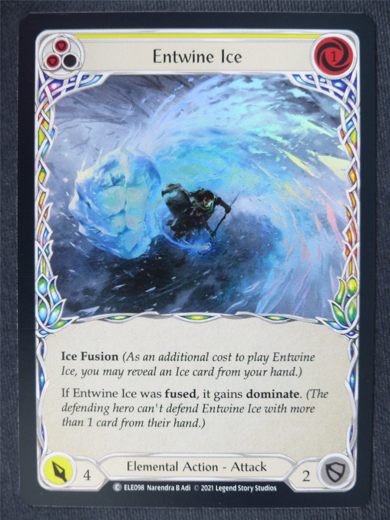 Entwine Ice C Foil Yellow - 1st Ed Tales of Aria - Flesh and Blood