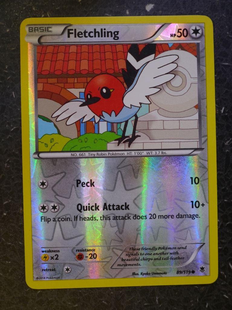 Pokemon Cards: FLETCHLING 89/119 REVERSE HOLLOW # 5H31