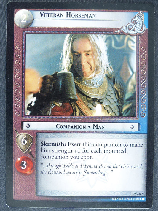 Veteran Horseman 7 C 257 - played - LotR Cards #WR