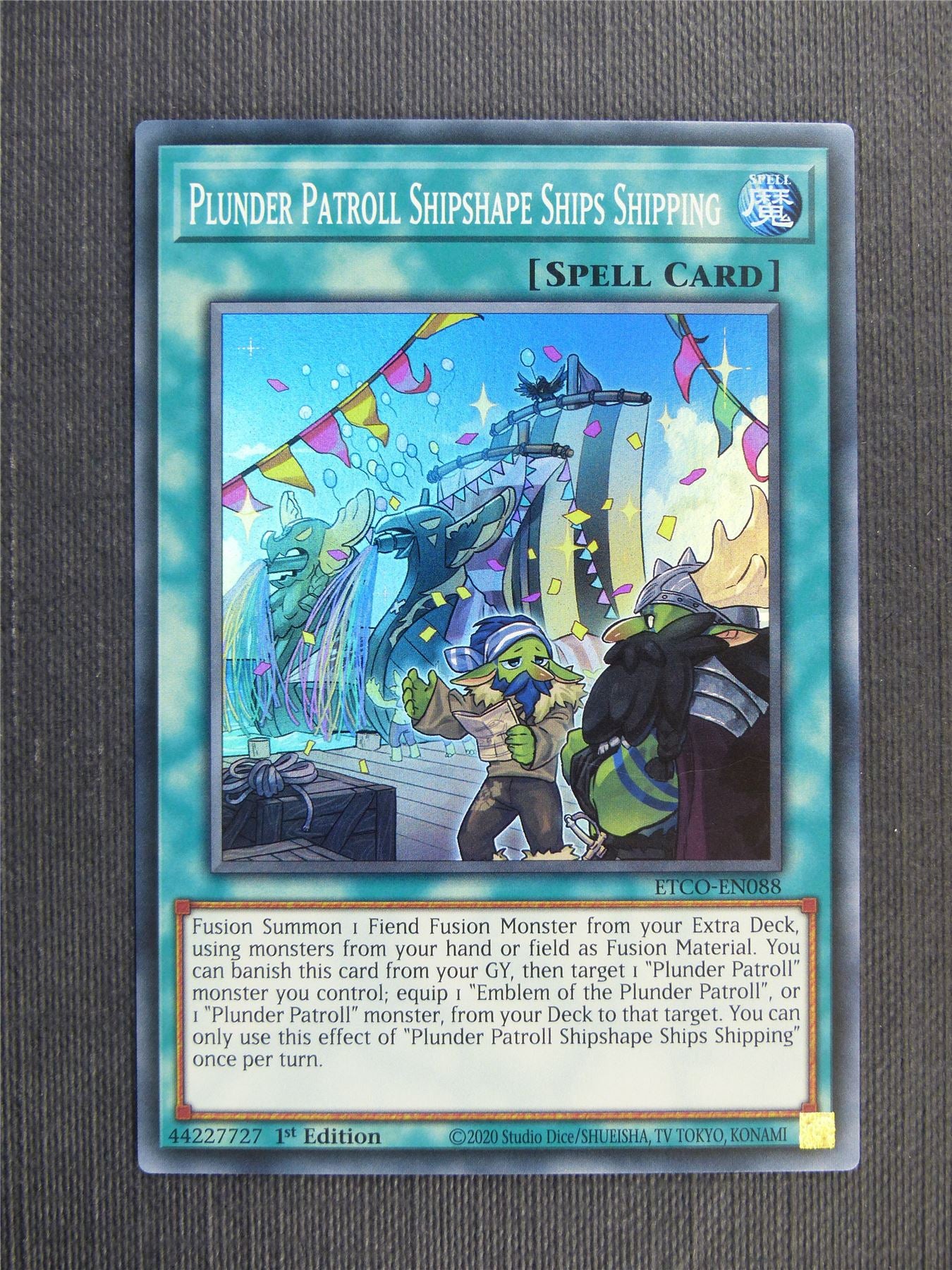 Plunder Patroll Shipshape Ships Shipping - Super Rare - ETCO - 1st ed Yugioh Card