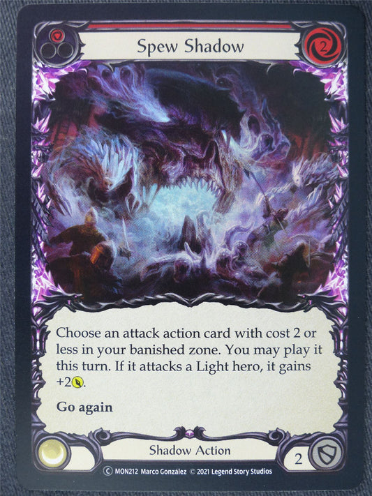 Spew Shadow Red Foil - Monarch Unlimited - Flesh and Blood Cards #JE