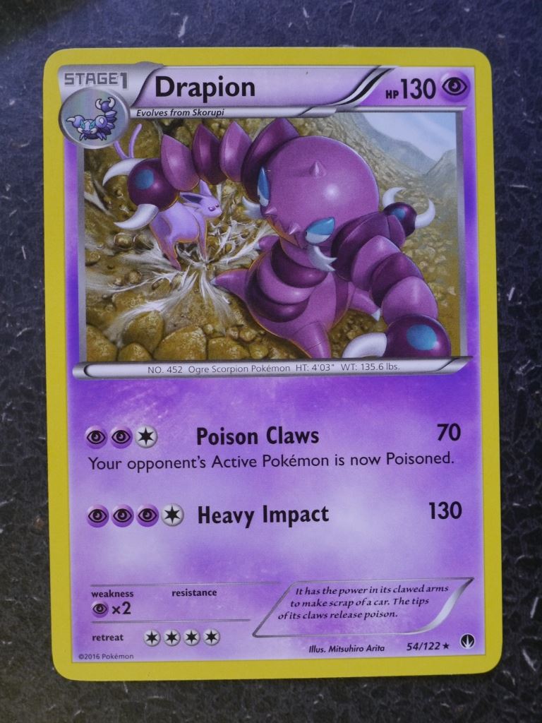 Pokemon Cards: DRAPION 54/122 RARE # 6B58