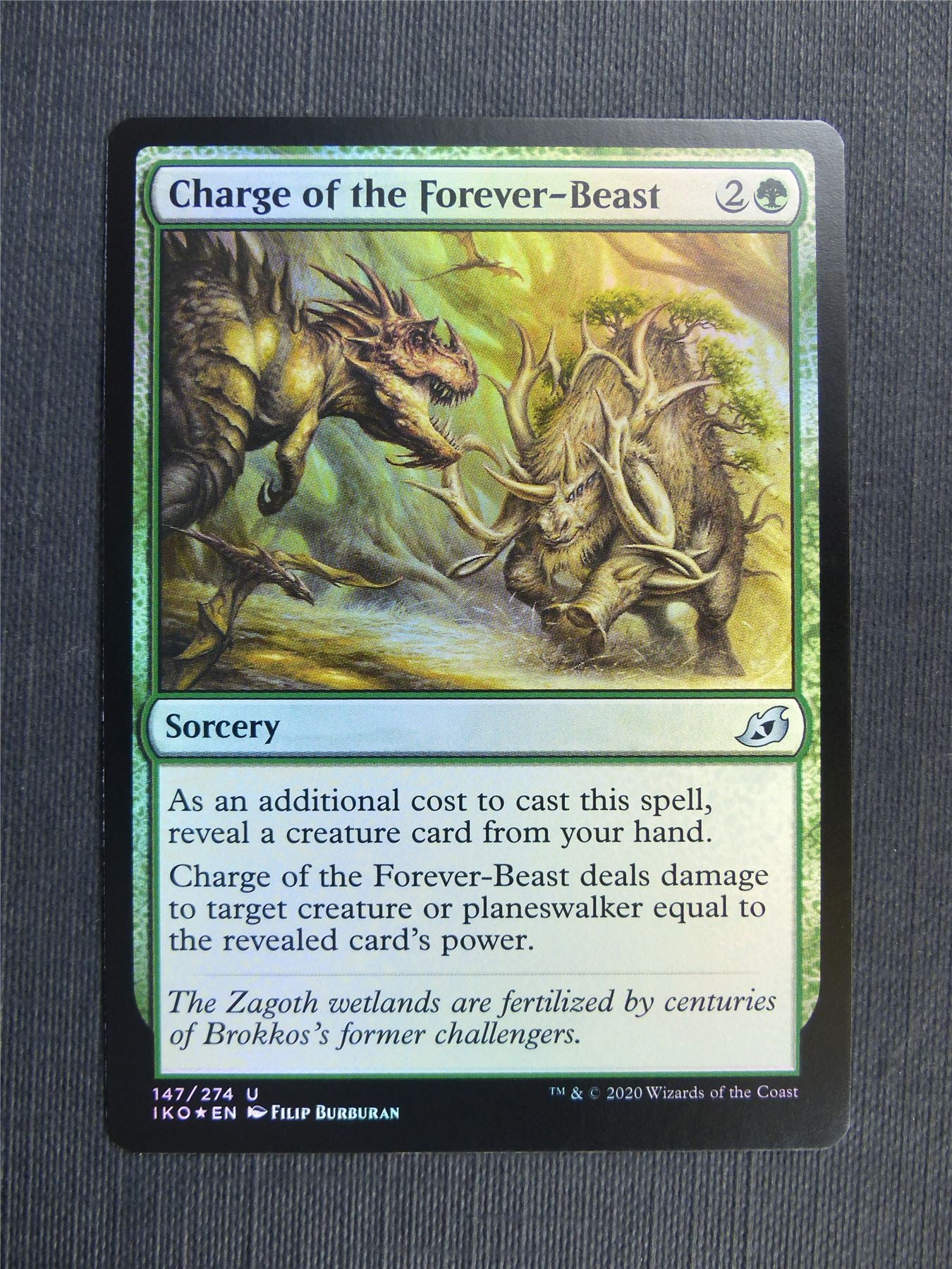 Charge of the Forever-Beast Foil - IKO - Mtg Card