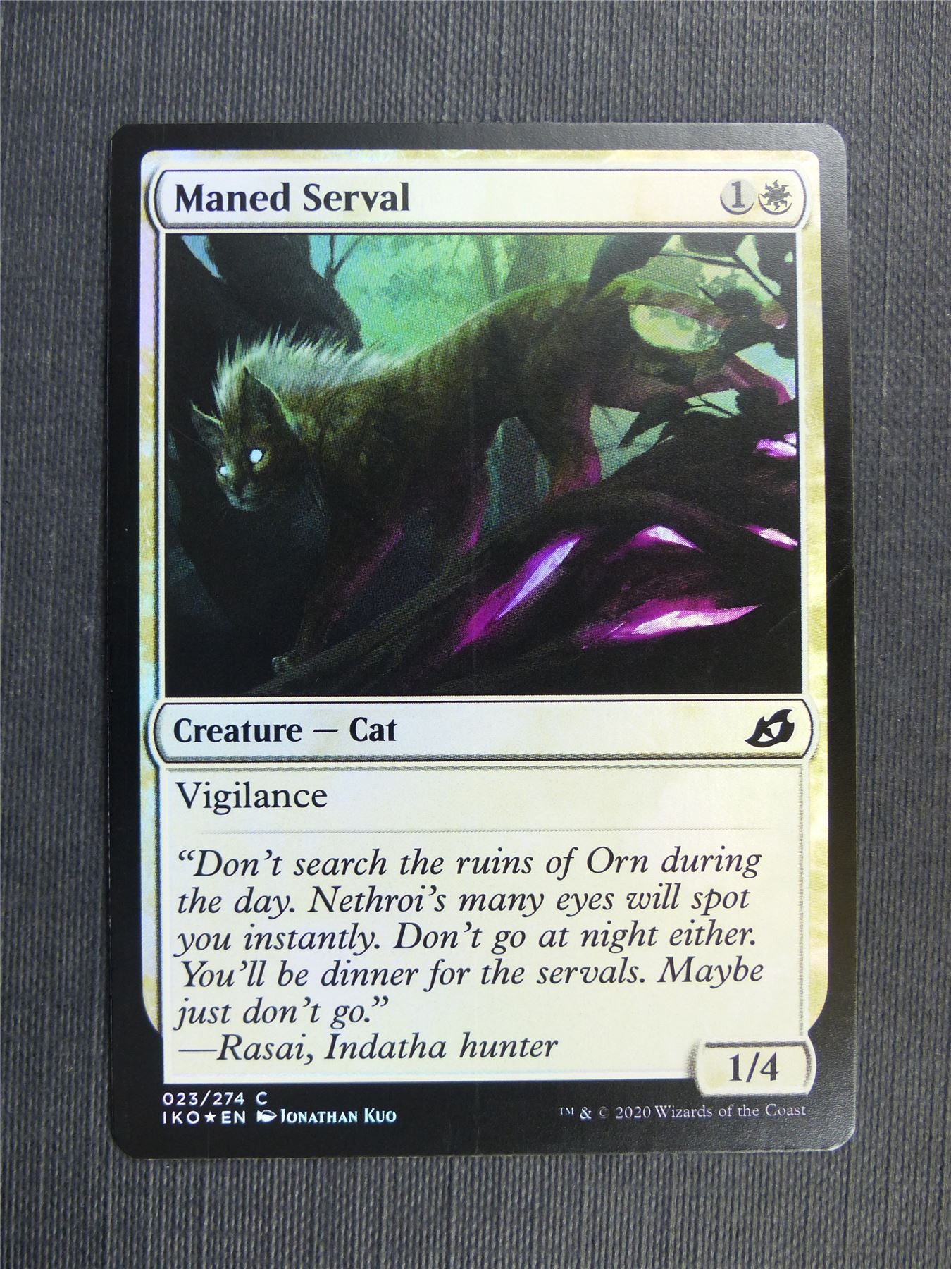 Maned Serval Foil - IKO - Mtg Card