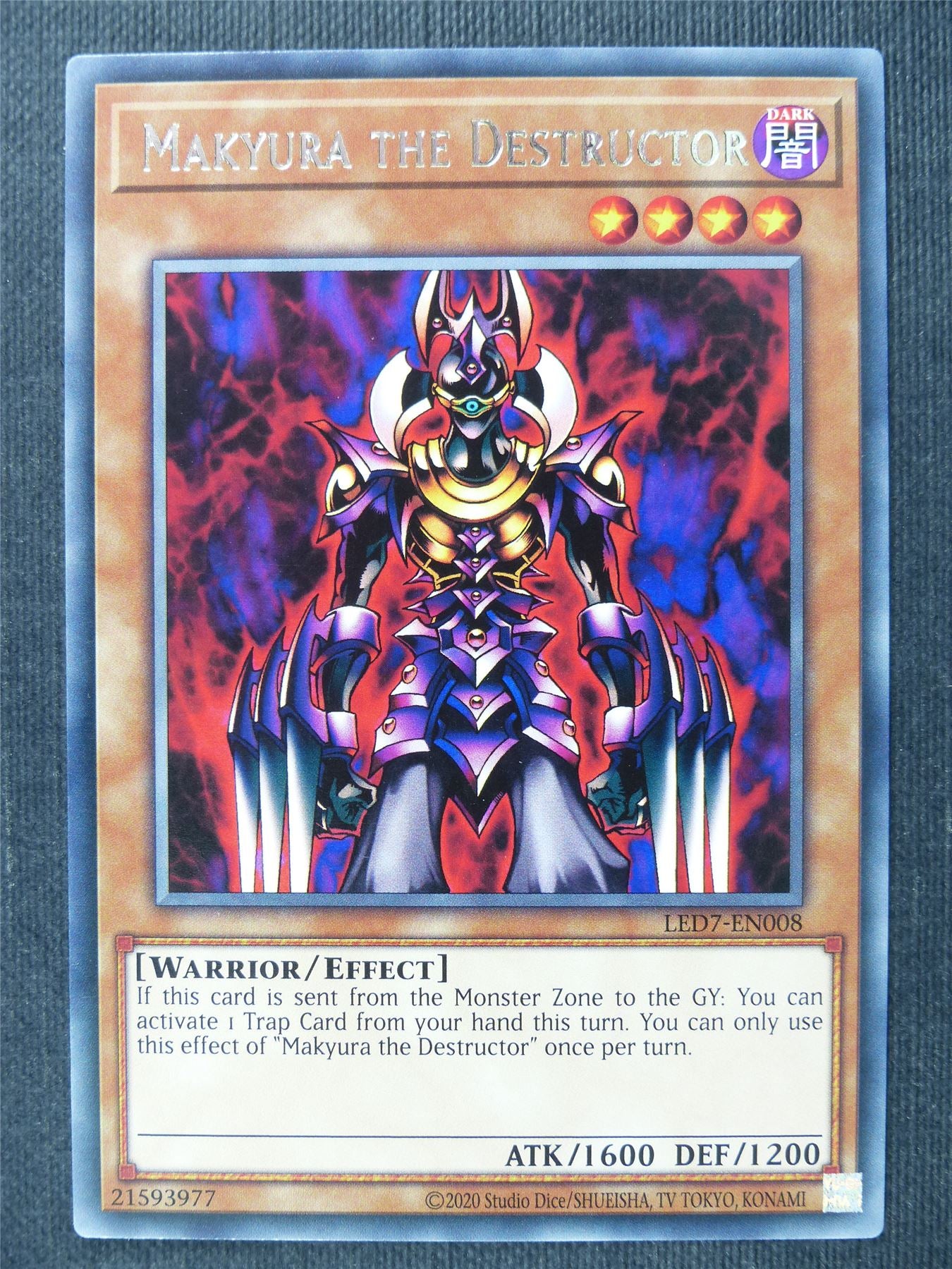 Makyura The Destructor LED7 Rare - 1st ed Yugioh Cards #36R