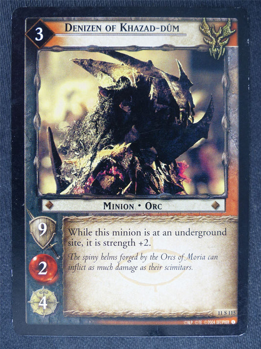 Denizen of Khazad-Dum 11 S 115 - played - LotR Cards #NL