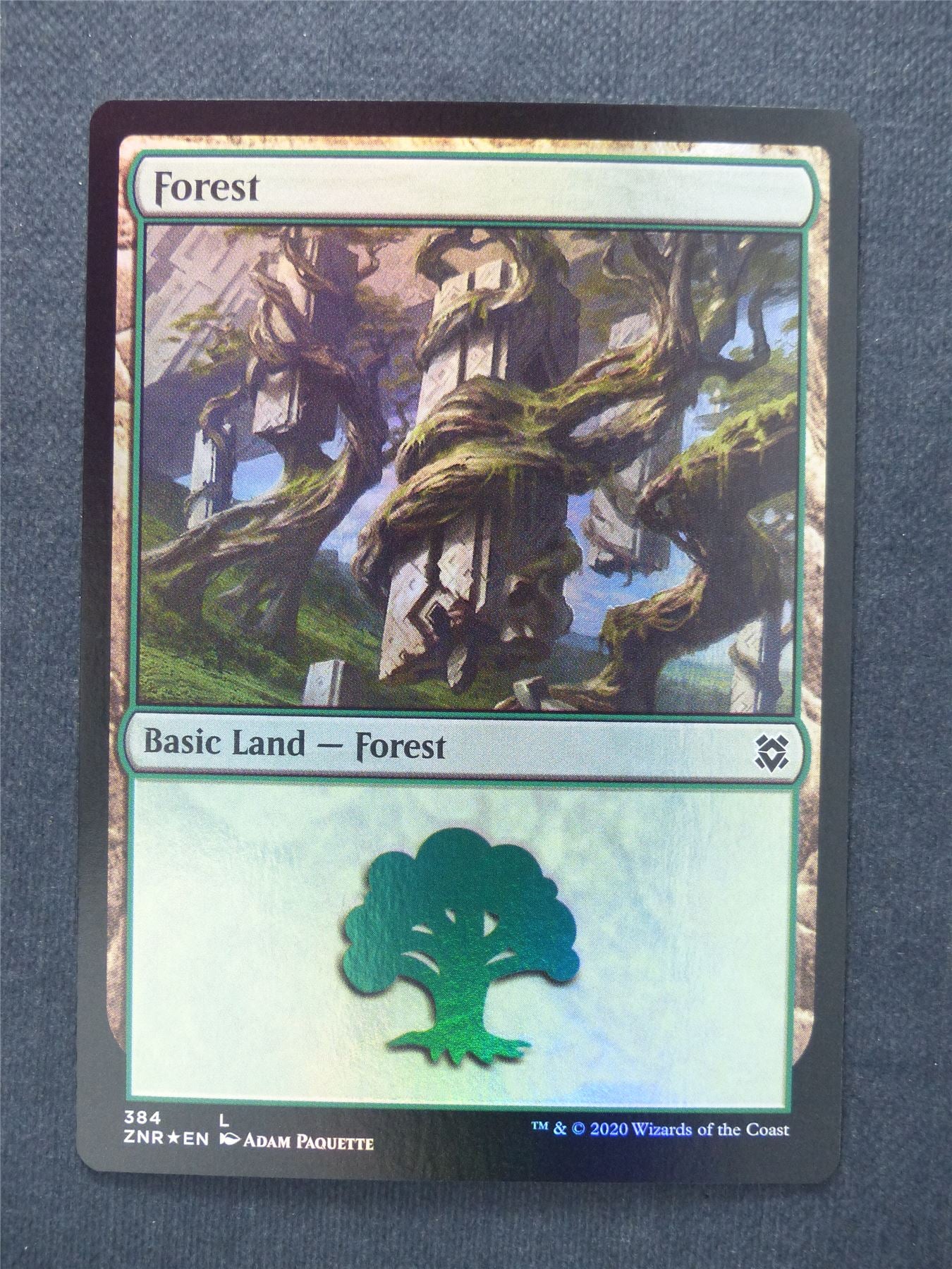 Forest 384 Foil - Mtg Magic Cards #4U