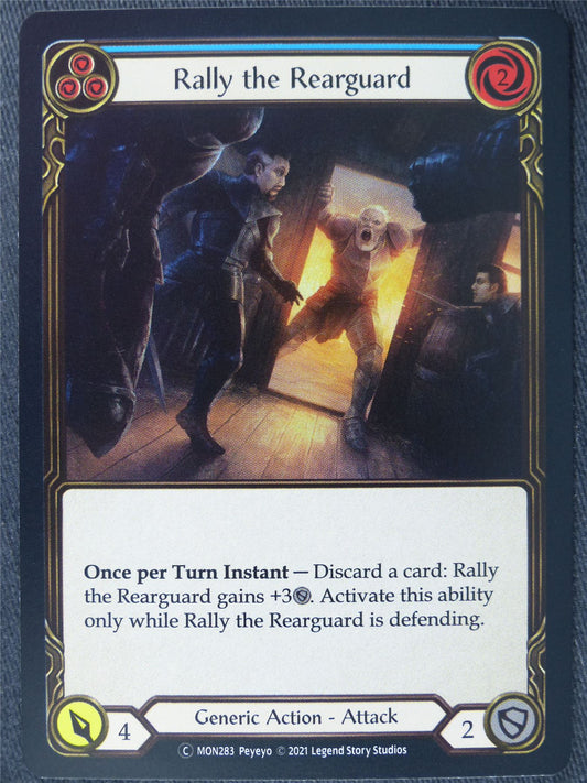 Rally the Rearguard Blue Foil - Monarch Unlimited - Flesh and Blood Cards #IQ