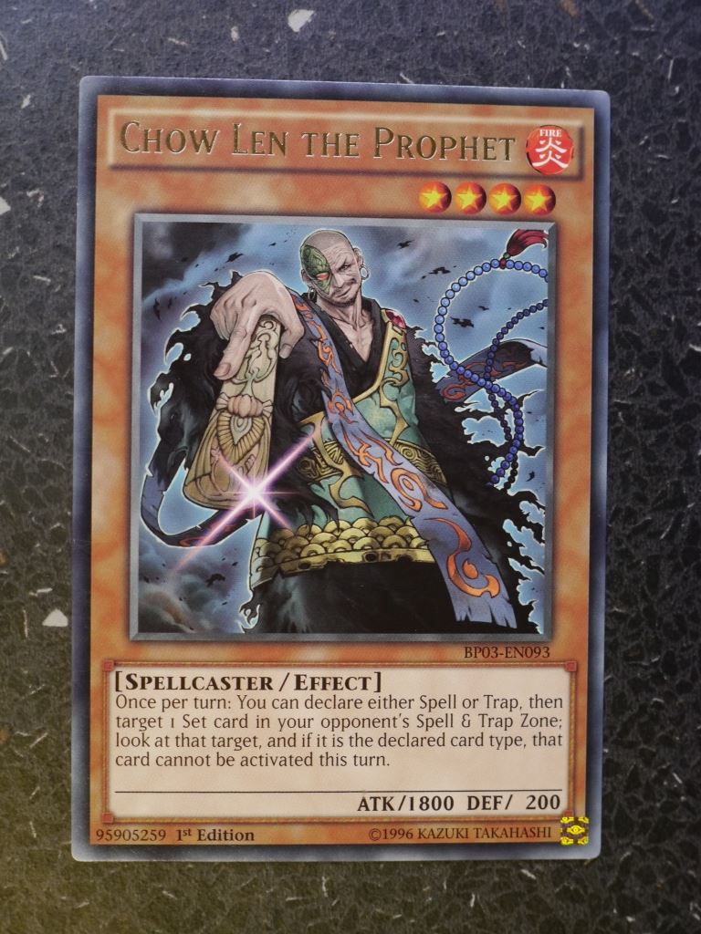 Yugioh Cards: CHOW LEN THE PROHPHET BP03 RARE # 4B62