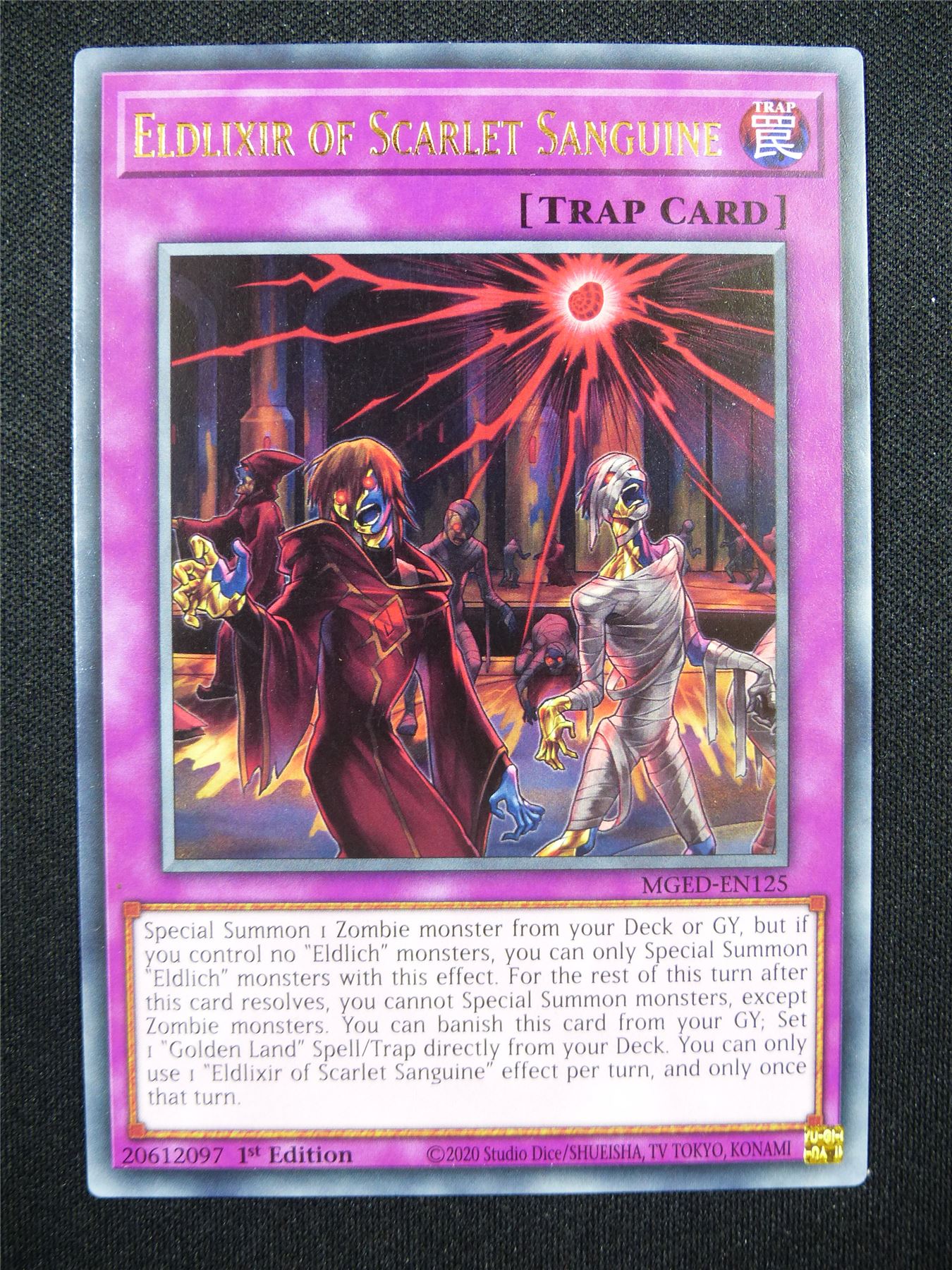 Eldlixir of Scarlet Sanguine MGED Rare - 1st ed Yugioh Cards #9T