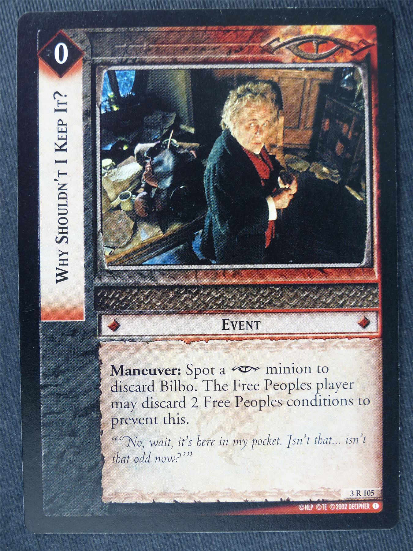 Why Shouldn't I Keep It? 3 R 105 - LotR Cards #MH