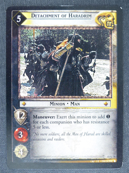 Detachment of Haradrim 11 U 74 - played - LotR Cards #UH