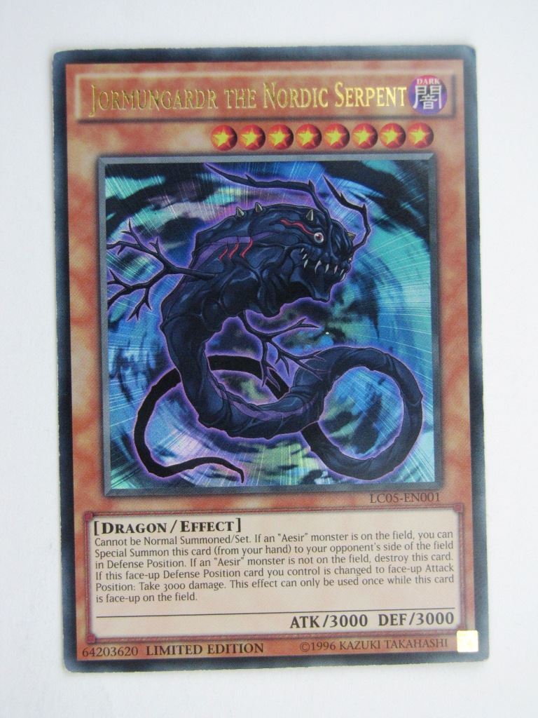 Yugioh Cards: JORMUNGARDR THE NORDIC SERPENT LC05 SECRET RARE # 28C49